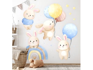 Sticker mural - le pays des lapins130x203 cm
