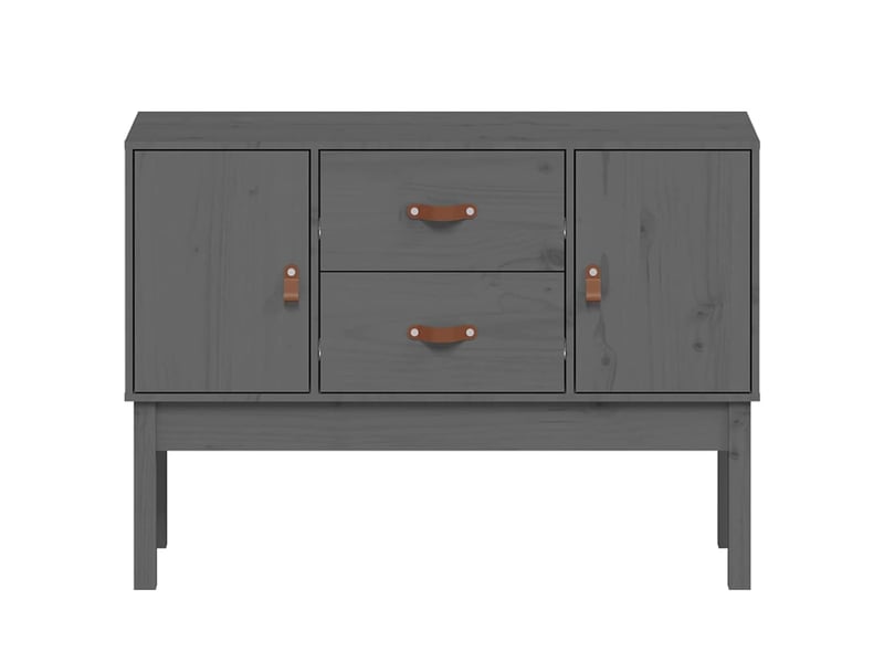  Buffet - bahut - meuble de rangement gris 110x40x78 cm bois massif de pin  - Conforama E