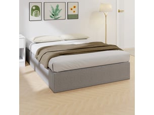 Lit coffre 140x190 cm <strong></strong>  <strong></strong> coloris gris