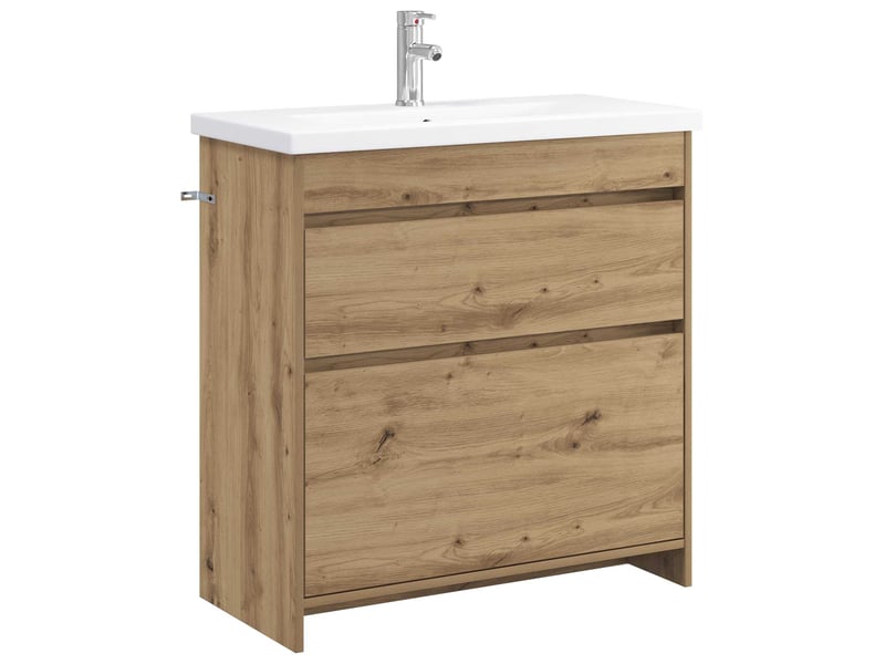 Ensemble de mobilier de salle de bain chêne artisanal shl2096 - Conforama A