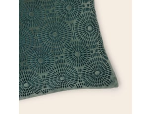 Housse de coussin en velours brodé de fil coton  solaya