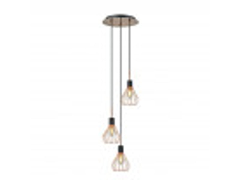  Fabrilamp san petersburgo, suspension, moderne, 3 x e14, noircuivré, 50-150 x 30 x 30 cm 153593073 - Conforama D