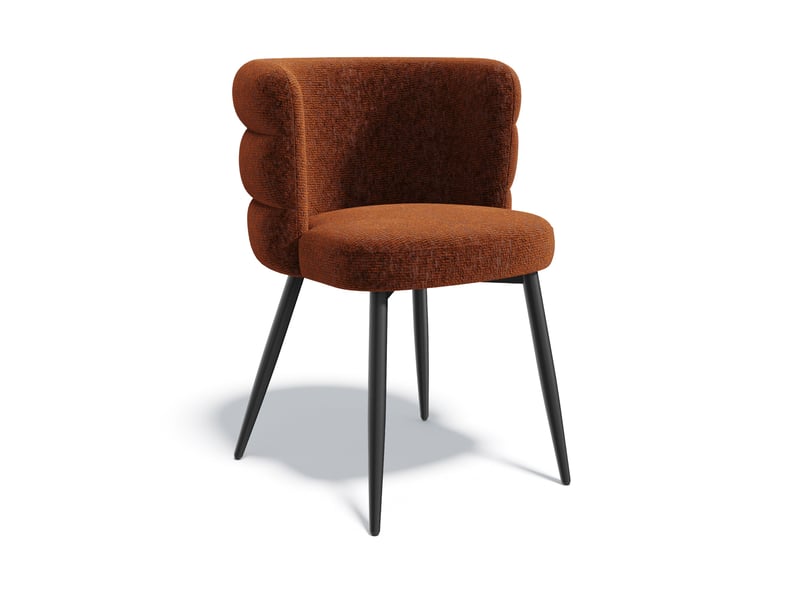  Lot de 2 chaises en velours texturé terracotta chelsea SC64VTTC - Conforama A
