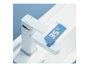 Robinet de lavabo avec aérateur, robinet de lavabo blanc
