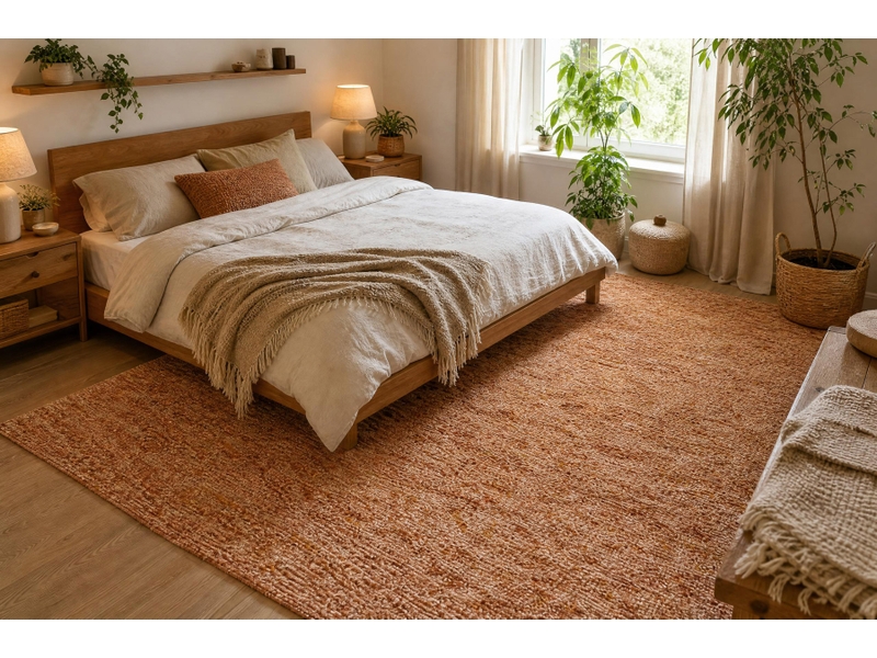  Tapis nepal terracota ii terre cuite mélange - laine, double face, naturel 120x170 cm  - Conforama E