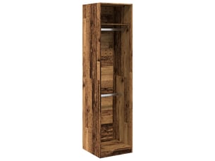 Garde-robe, armoire de rangement vieux bois 50x50x200 cm bois d'ingénierie shl39133