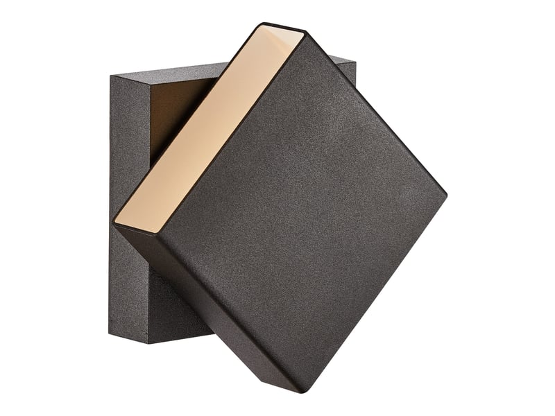  Applique murale extérieur carré, turn en aluminium noir, ip54, nordlux 2019061003 - Conforama A