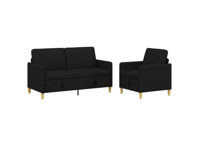  Canapé avec rangement 2 pcs noir polyester shl8135  - Conforama A