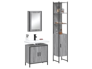 Ensemble de meubles de salle de bain 3 pcs sonoma gris cf63823