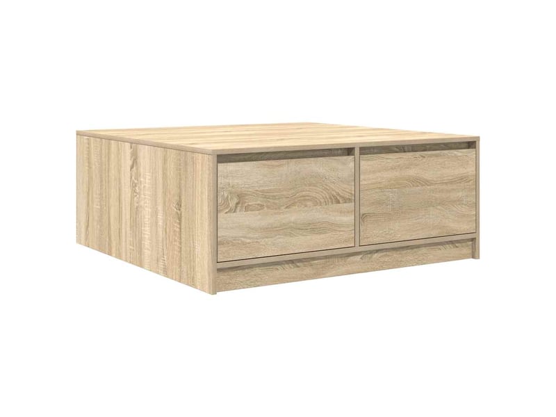  Table basse - table de salon - table à thé avec tiroirs chêne sonoma 100x100x40 cm  - Conforama A