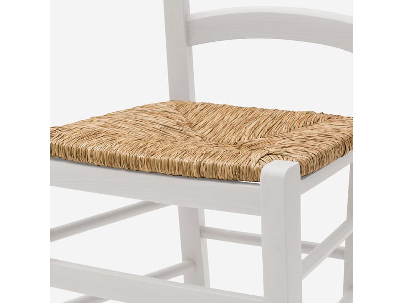  Lot de 2 chaises de salle à manger en bois massif anna - blanc  - Conforama D