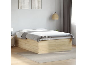 Lit 2 places 135x190 cm coloris marron
