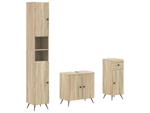 Ensemble de meuble de salle de bain 3 pièces breda chêne sonoma cf63351