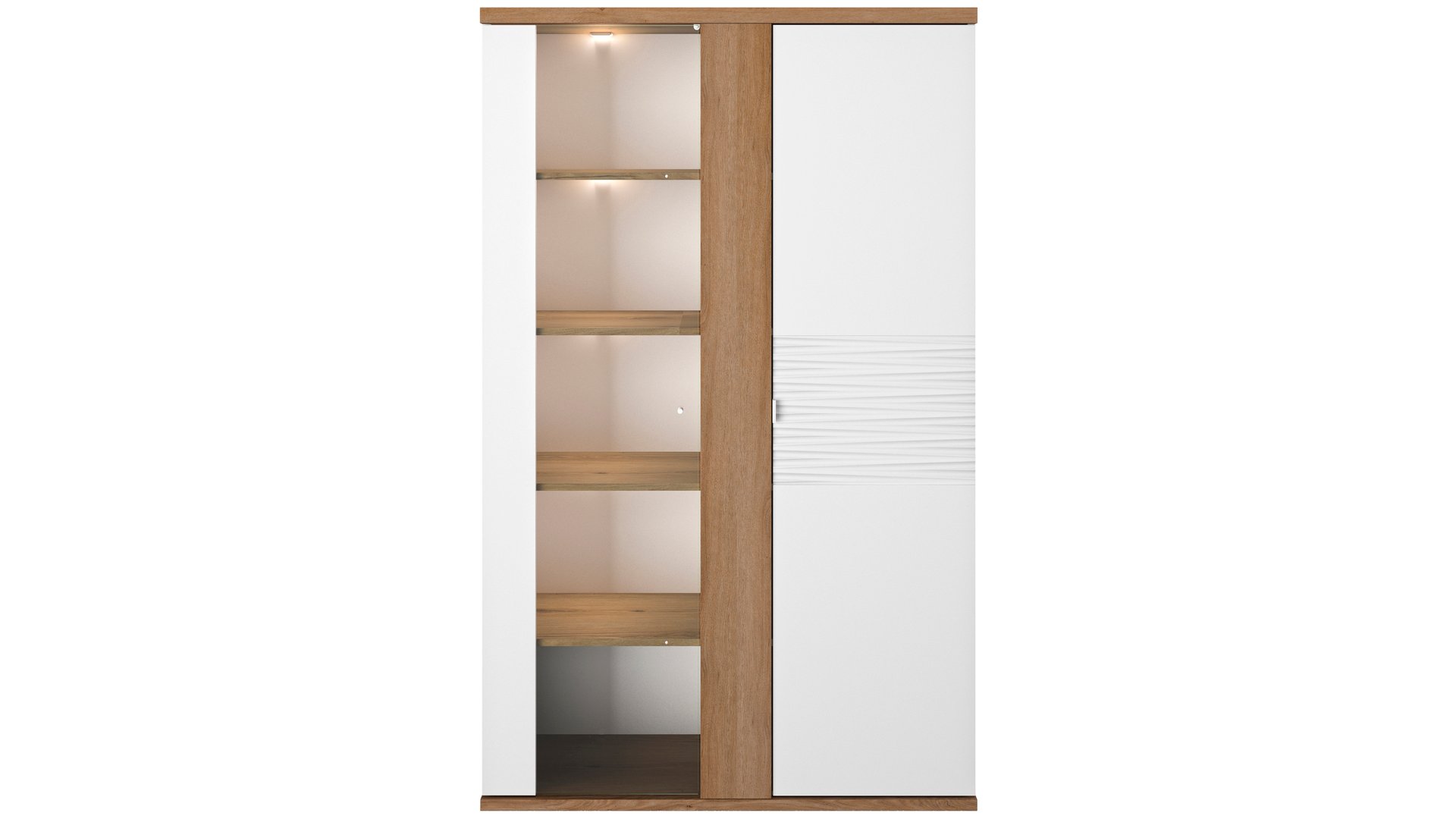 Vitrine 2 portes OTELLO coloris blanc bicolore 178 Conforama