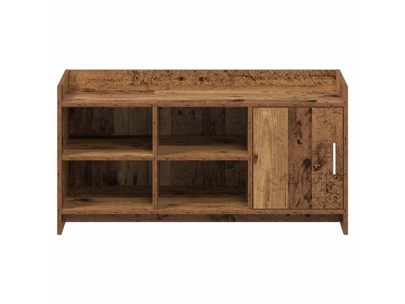  Meuble à chaussure, cabinet à chaussures avec porte bois ancien 100x39,5x51 cm  - Conforama E