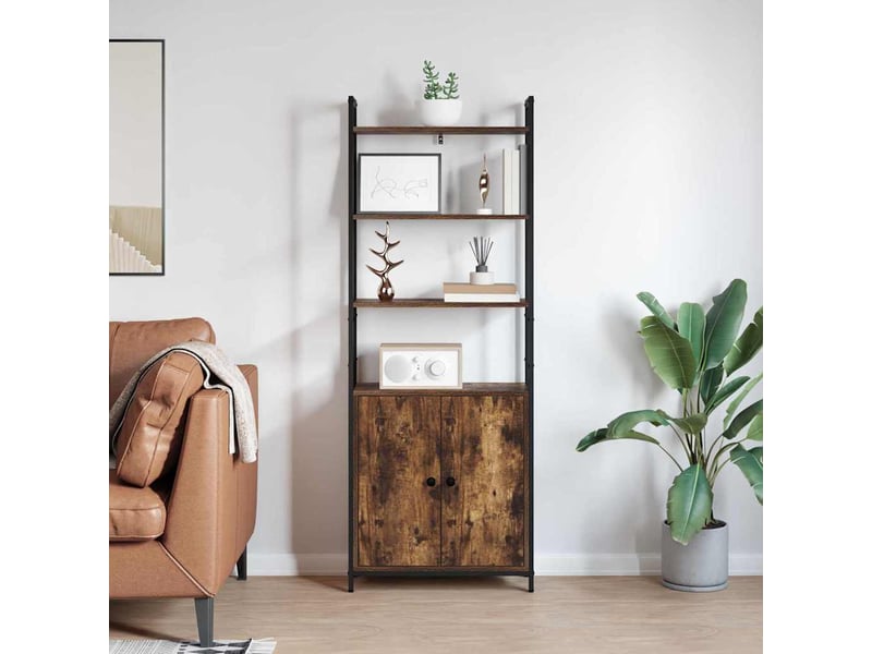  Bibliothèque 6 niveaux, armoire à livres 60 x 24 x 161 cm bois d'ingénierie shl2984  - Conforama D