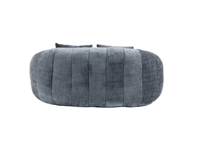 Pouf géant fauteuil poire chenille gris confortable intérieur extérieur adulte enfant - Conforama E