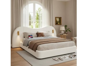 Lit coffre 180x200 cm TCQPZ   coloris blanc