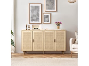 Buffet    <strong></strong> <strong></strong> - 158 cm coloris bois clair 