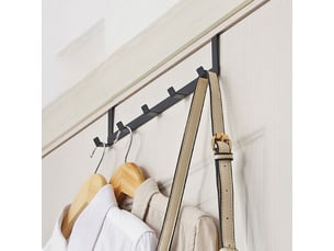 Crochet de porte pour armoire de cuisine, rangement de salle de bain, blanc
