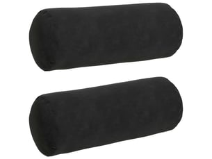 Lot de 2 coussins d'accent, coussins décoratifs, coussins lombaires noir ø 15 x 40 cm cf56745