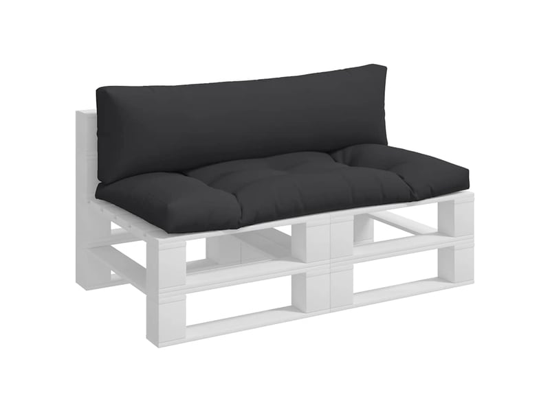  Lot de 2 coussins de palette, coussins de canapé noir tissu cf59587  - Conforama C