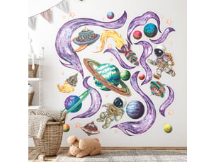 Sticker mural - planètes dans l'espace100x172 cm