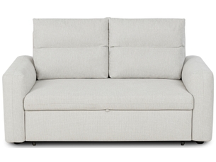Canapé droit convertible MIKA 2 places Tissu Sable