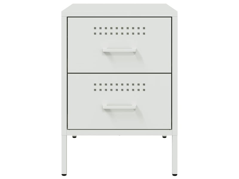  Table de chevet - cabinet de chevet - table de nuit blanc 36x39x50,5 cm acier  - Conforama E