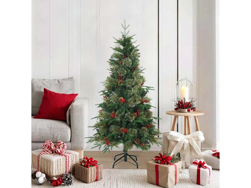  Sapin de noël - arbre de noël artificiel à branches articulées vert 150 cm  - Conforama B