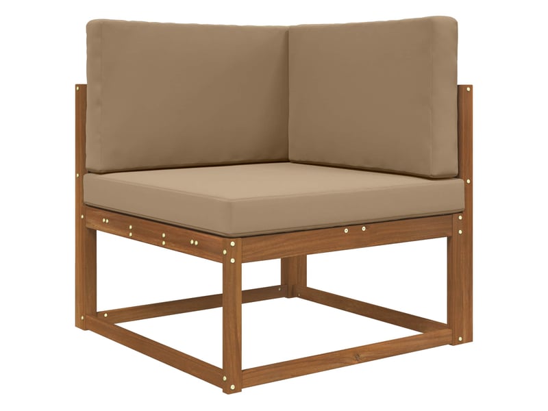 Coussin de canapé d'extérieur, coussin de chaise polyester taupe 80 x 80 cm cf54170  - Conforama C