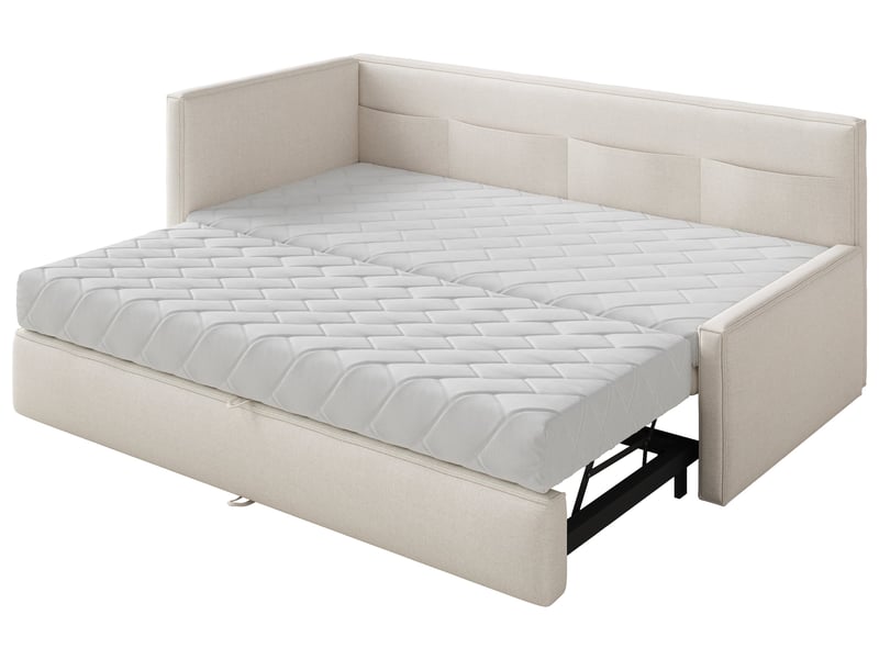  Selsey nesmi - lit rembourré - 90x200 cm - crème Nesmi - Conforama E