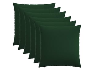Lot de 6 housses de coussin heerlen vert foncé 60 x 60 cm tissu cf49775