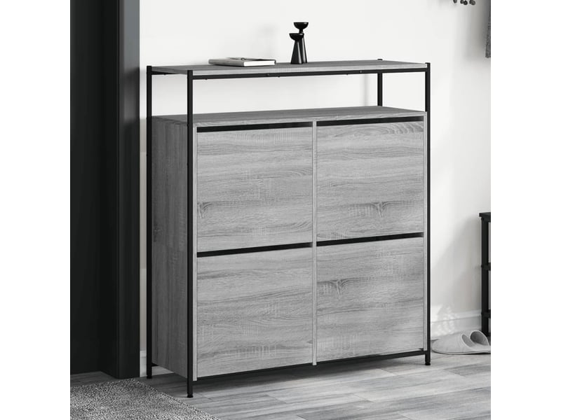  Meuble à chaussures, cabinet à chaussures sonoma gris 100x34x112cm  - Conforama B