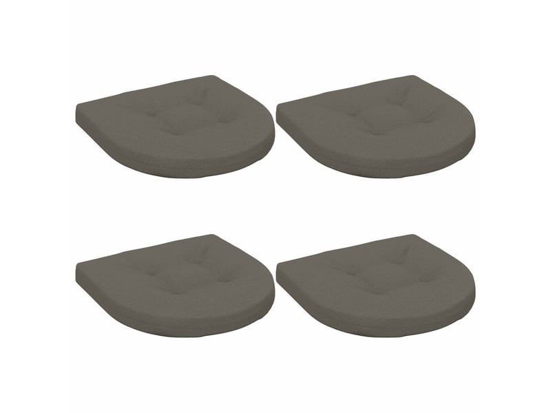  Lot de 4 coussins de siège, coussins d'assise 100 % polyester gris cf60068  - Conforama A