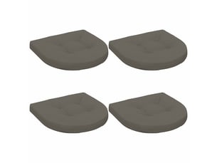 Lot de 4 coussins de siège, coussins d'assise 100 % polyester gris cf60068