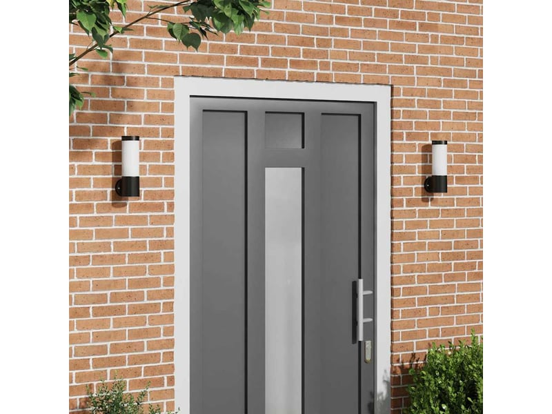 2 pièces applique murale extérieure noir 12x8,5x27 cm - Conforama B