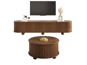 Meuble tv coloris naturel 180 cm OKWISH  