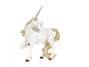 39018 licorne blanche doree papo