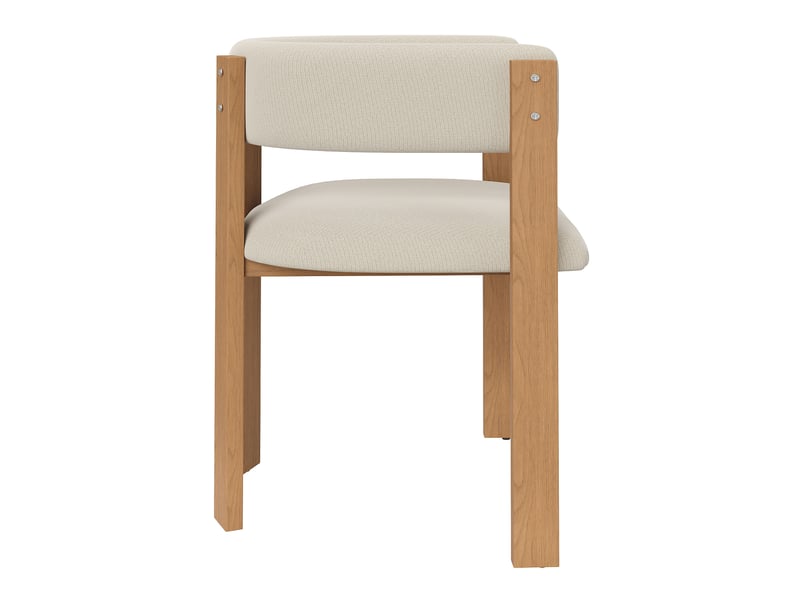  Lot de 6 chaises de salle à manger 47x48x72,5 cm, beige+naturel, métal, mobilier de salon, meuble cuisine, rembourrage épais  - Conforama E