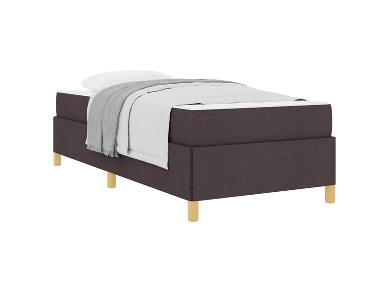  Lit simple- lit adulte -  cadre de lit marron foncé 100 x 200 cm tissu  - Conforama A