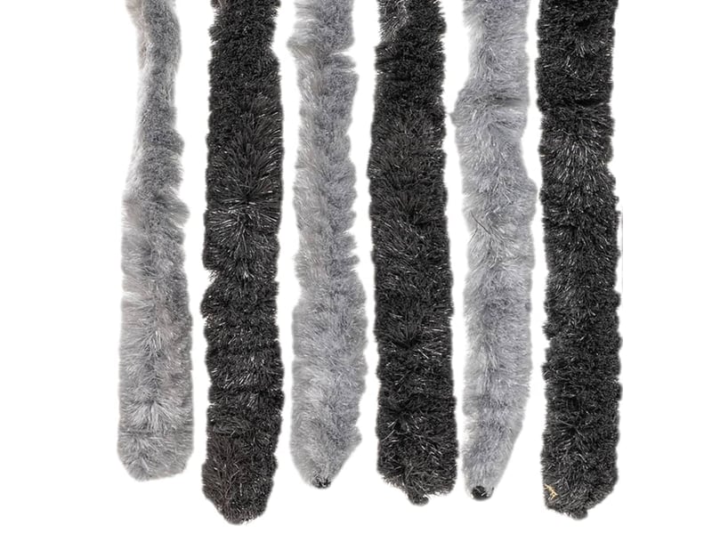  Rideau anti-mouches, moustiquaire gris et noir 90x220 cm chenille cf43551  - Conforama E