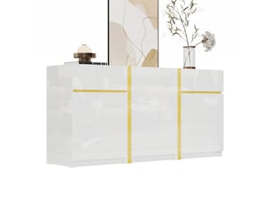Buffet 3 porte(s) 2 tiroir(s) BGSRYAO - 160 cm coloris blanc