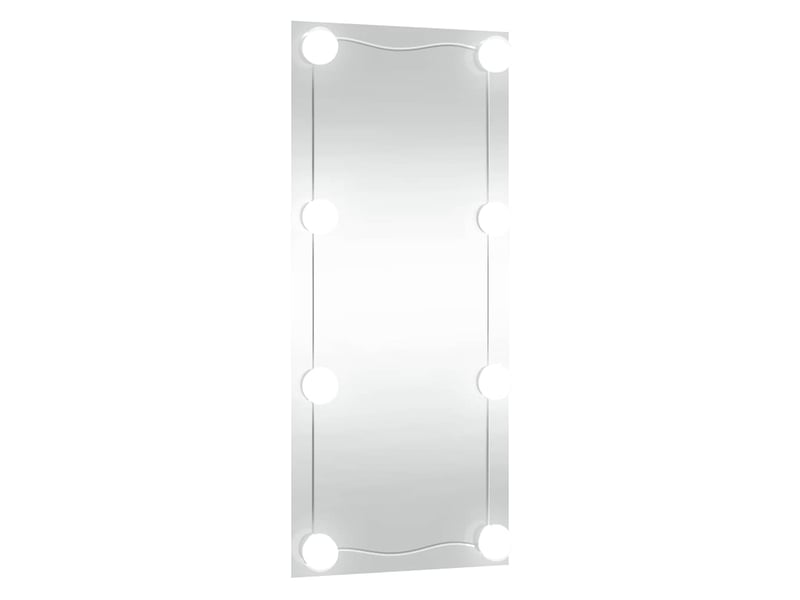  Miroir mural avec lumières led 40x80 cm verre rectangulaire cf62821  - Conforama D