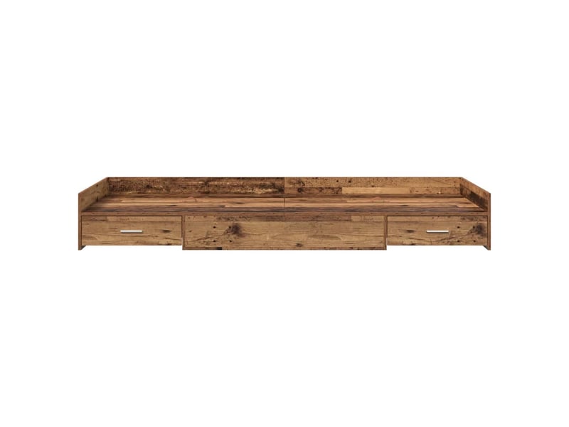Lit simple- lit adulte - cadre de lit bois ancien 100 x 200 cm bois d'ingénierie - Conforama D