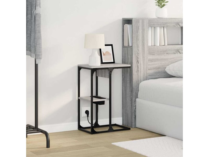 Table de chevet - cabinet de chevet - table de nuit gris sonoma 41,5 x 26 x 60,5 cm - Conforama D