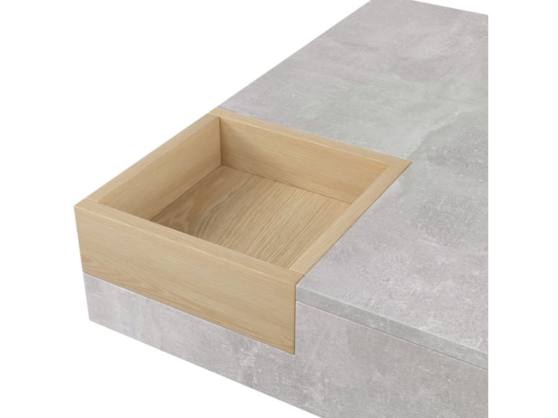  Table basse carrée avec boîte de rangement amovible, style moderne, pour salon, 72 × 72 × 30 cm  - Conforama E