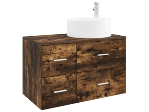 Ensemble de mobilier de salle de bain 2 pc chêne fumé cf64082