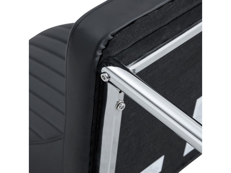  Lot de 4 chaises de salle à manger en similicuir pu noir, pieds en métal W3658P394385 - Conforama D
