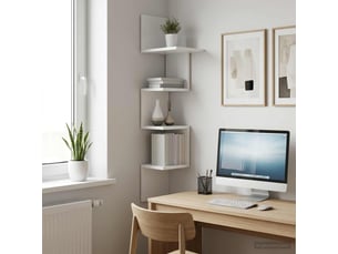 Étagère flottante, étagère suspendue montage mural blanc 32 x 21 x107 cm cf42438